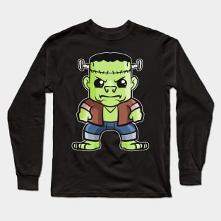 Kawaii Frankenstein Monster Halloween Long Sleeve T-Shirt